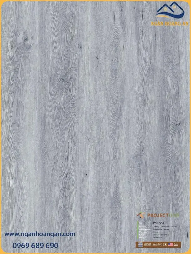Sàn Nhựa Giả Gỗ Hèm Khoá Project Floor PW551 5.5mm Sàn Nhựa Giả Gỗ Hèm Khoá Project Floor PW551 5.5mm